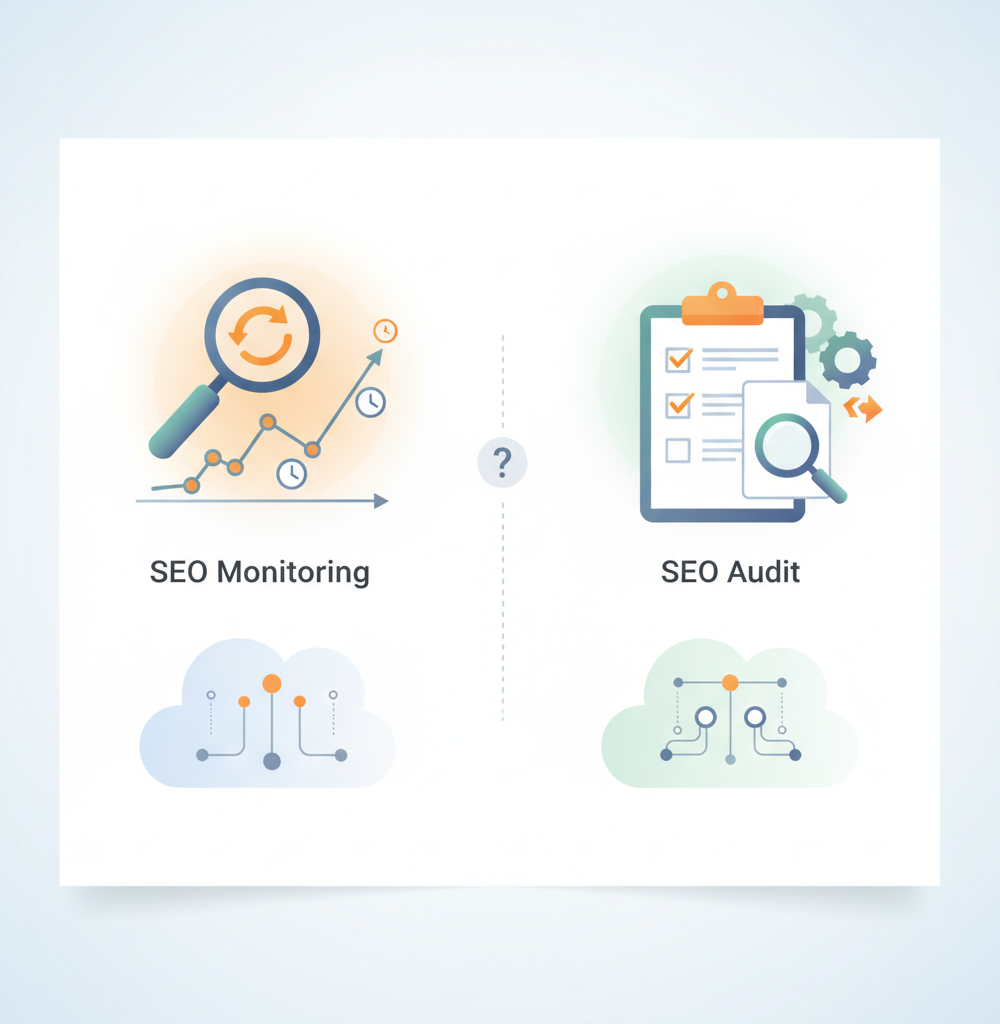 Monitorización SEO vs Auditoría SEO: ¿Cuál es la diferencia?